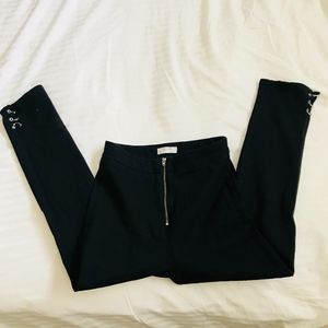 Zara black jeans with ring detail
